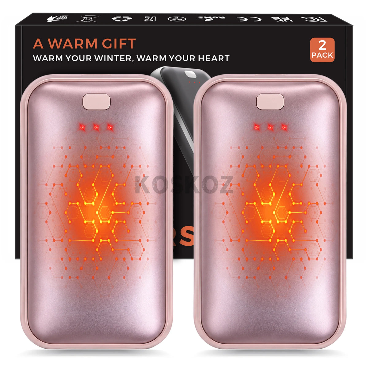 Chauffe-mains coloris Rose