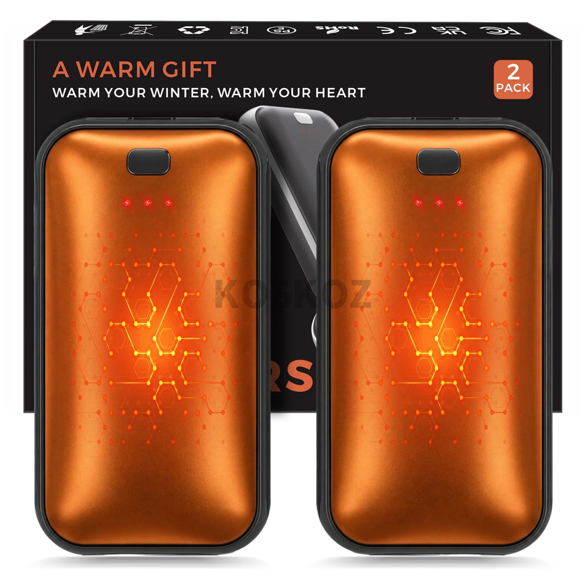 Chauffe-mains coloris Orange